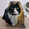 VANZEV Tuxedo Cat Throw Blanket, Soft Cozy Fleece, Lightweight Warm