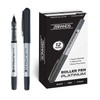 ZBRANDS Black Ink Pens, Liquid Ink Rollerball Pens, Micro Point