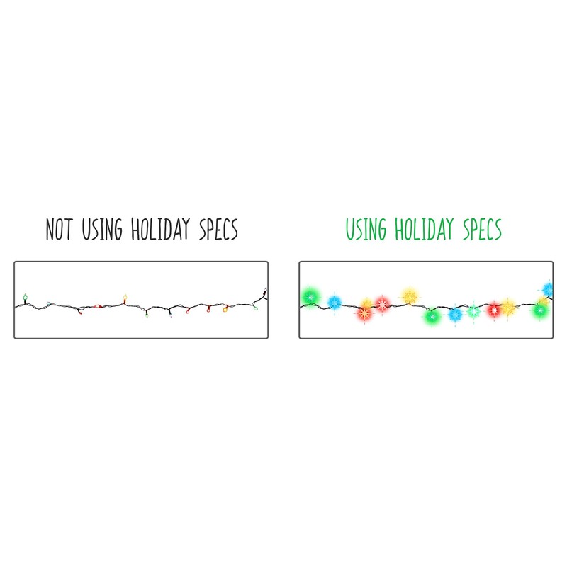 GSM Brands Christmas 3D Glasses - Holiday Specs Transform Lights