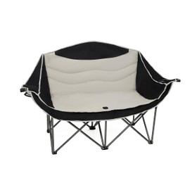 Double Camping Chair, Oversized Folding Loveseat Camping Chair for Adult Heavy Duty 2 Person Camping Chair Lawn Chair Camping Couch