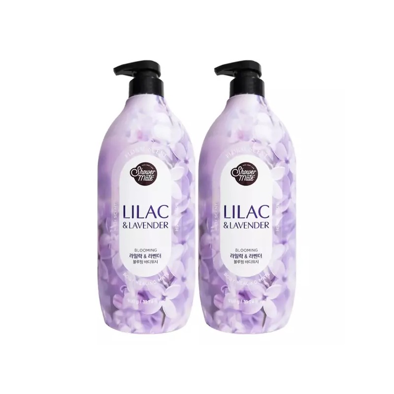 Shower Mate 샤워메이트 블루밍 바디워시 라일락 라벤더 900g x 2개