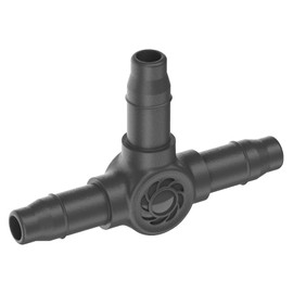 GARDENA Micro-Drip-System T-Piece 4.6 mm (3/16 inch): For branch connection of supply pipes and irrigation lines, kink-free installation, Easy & Flexible connection technology (13211-20)