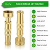Solid Brass Hose Nozzle 2 Pack, Heavy Duty Adjustable High