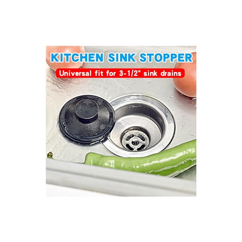 RQYEKDO Kitchen Sink Stopper, 1 Pack 3-1/2" Universal Sink Cover