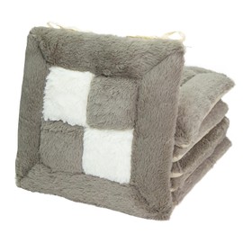 YOUR MOON Chair Cushions for Dining Chairs, Indoor Kitchen Chair Cushions Set of 6, Non Slip Seat Cushions for Dining Room Chairs, Square Dining Chair Pads with Ties, 15.7'' x 15.7'',Light Brown