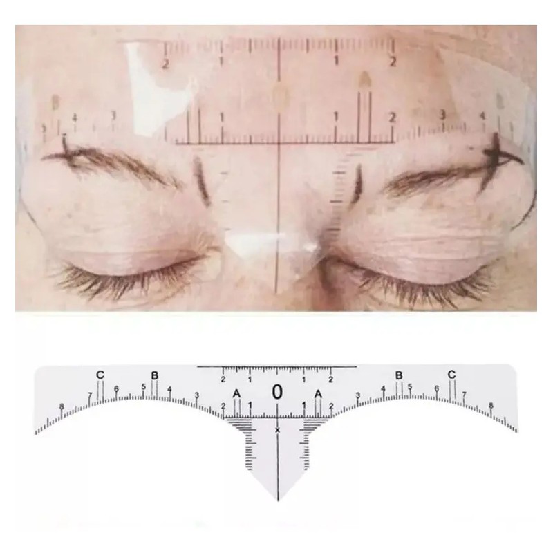 10 Regla Adhesiva Diseño Cejas