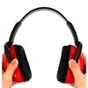 Foldable noise-canceling earmuff headset construction site high-end orange 2ea