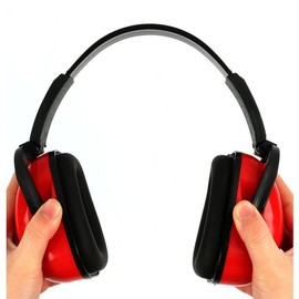 Foldable noise-canceling earmuff headset construction site high-end orange 2ea