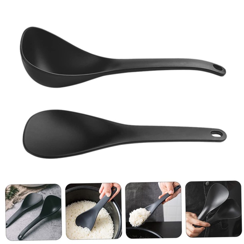 Gatuida 2pcs Rice Paddle Soup Spoons Non-Stick Serving Spoons for