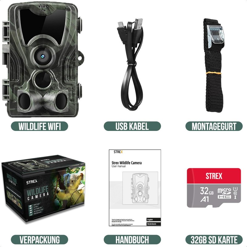 Strex Wildlife Camera with Night Vision and WiFi - 120