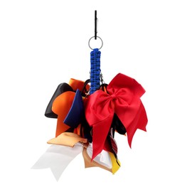 Hooshing - Soporte para lazos, mosquetón hecho a mano para adolescentes, niñas, deportes de animadora, azul real