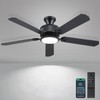 Surtime 52" Ceiling Fans with Lights-Low Profile Ceiling Fan with
