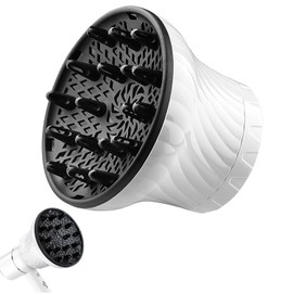 Difusor para Cabello Rizado, Cabello Cubierta para Secador de Pelo de Silicona, Difusor Universal para Secadores de Pelo y Rizadores, para la Mayoría de Difusores de Rizos para Secador de Pelo. (Blanco)