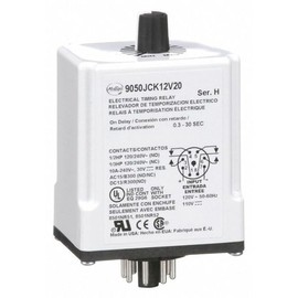 Time Delay Rlay, 120VAC, 10A, DPDT, 0.3 sec., Mfr: 9050JCK12V20-A