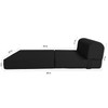 Danfuton Sleeper Chair Folding Foam Beds, Convertible Sofa Mattress 6x24x70