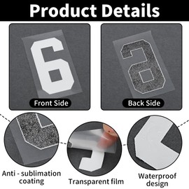 358 Pcs Iron on Letters and Numbers, 8 Inch and 3 Inch Heat Transfer Numbers with 2 Inch iron on letters for clothing, Jersey Numbers for Sports T-Shirts Team Uniform DIY Craft for Football Basketball