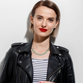 GAVU Women's Choker Necklace with Crystal Beads and Stainless Steel OT Clasp Pearl Necklace for Women, Stone, Aventurine