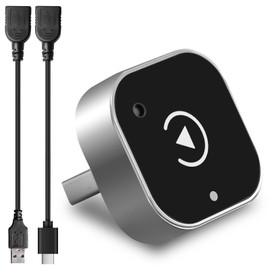Wireless CarPlay Adapter, 2 in 1 CarPlay Wireless Adapter Wired to Wireless, Plug & Play, USB/Type-C Mini and Stable USB Android Car Adapter for iOS 10+/Android 11+ Cars with Wired CarPlay