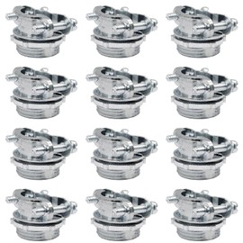 Bonsicoky 12 Pcs 1/2 Inch Clamp Type Cable Connectors - Zinc Alloy Clamp Cable Connector Fittings for Metallic Conduit Protect Electric Wires Electrical Box Cables