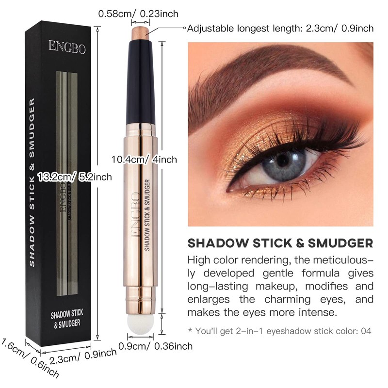 LOKFAR Eye-Shadow Stick Makeup Cosmetics Eye Brightener Stick, Rotatable Cream