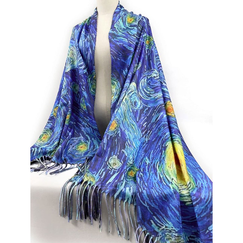 VENVSBEE Van Gogh Scarves Art Scarf for Women Gift Reversible