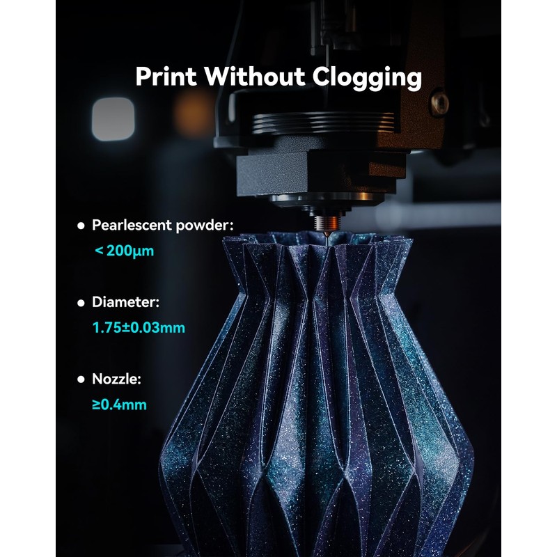 SUNLU 4KG Galaxy PLA Filament Bundle 1.75mm, Color-Shifting Pearlescent Glitter