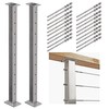 Deck Man 2 Pack Stainless Steel Cable Railing Post(2"×2") with
