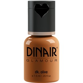 Dinair Airbrush Makeup Foundation | Dark Olive | GLAMOUR: Natural, Light coverage, Matte 0.25 oz.