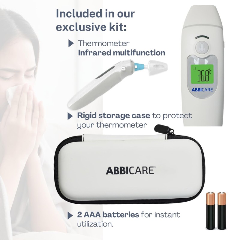 Digital infrared forehead and ear thermometer ABBICARE™ : Ultra-Accurate Measurement