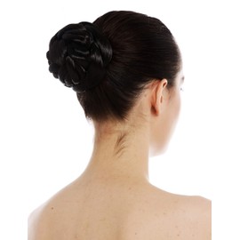 WIG ME UP - TYD-0031-4 Hairpiece Bun Hair Bun Hair Bun Chignon Traditional Braided Dark Brown