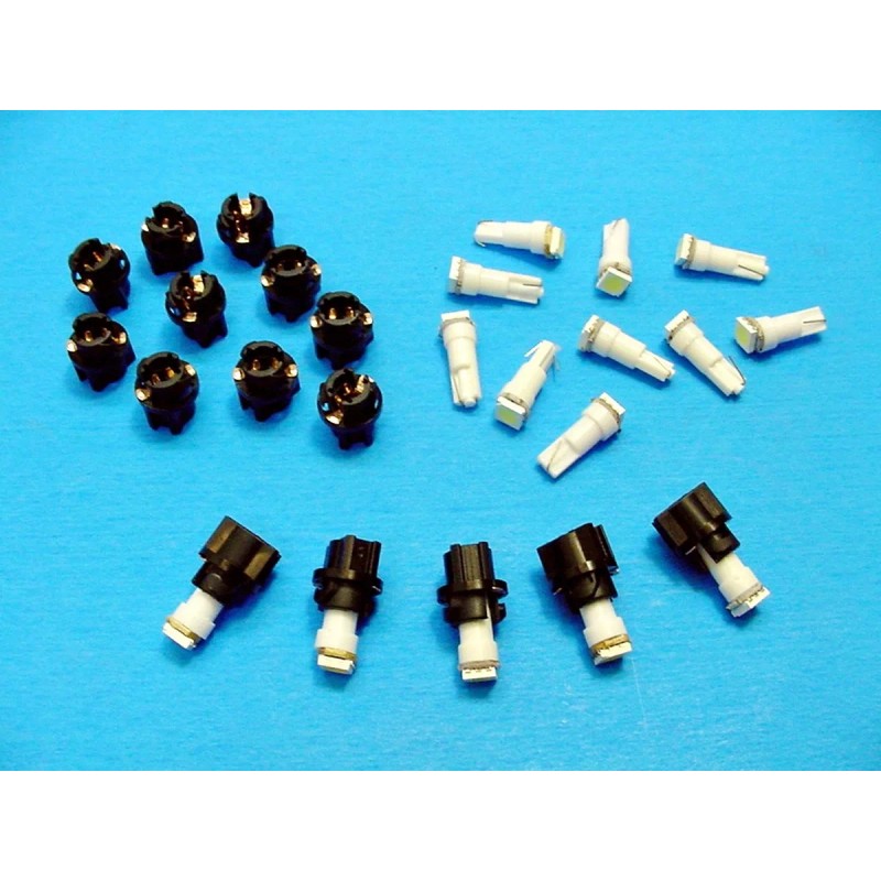 Lumiglow 15 White Mopar LEDs Lights Bulbs 3/8" Sockets Instrument