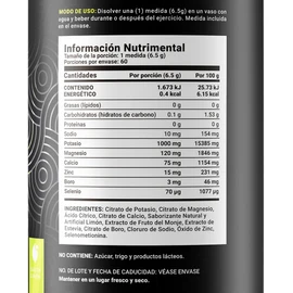 Electrolitos de 60 Servicios Sin Azúcar con 1000mg de Citrato de Potasio, Citrato de Magnesio, Citrato de Calcio, Sodio, Zinc. B Life Electrolytes Blend (Sabor Lemon) B Life.