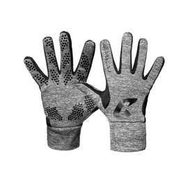 CATCH & KEEP Field Player Gloves - Warming Sports Gloves for Autumn and Winter with Strong Grip - Football Gloves Men and Women - Also for Other Sports - Available in Grey and Black