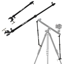 Accsoon Camera Slider Support Arm(2 Arms in), Adjustable Tripod Stability Arm for Increasing Stability in Aluminum Alloy Extendable Pole for Slider Rail Track with C Clamp and Ballhead