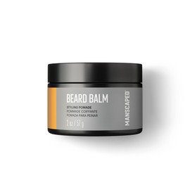 MANSCAPED™ Beard Balm, Styling Pomade with Shea Butter, Coconut Oil & Beeswax Moisturizes, Softens, Strengthens & Shines Beards, Mustaches & Facial Hair, (57 g)