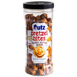 Circle of Drink Utz Peanut Butter Filled Pretzel Bites - Genuine Peanut Butter - 1, 24oz Barrel