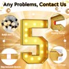 Number 15 Marquee, 4FT Light Up Numbers Gold Large Light