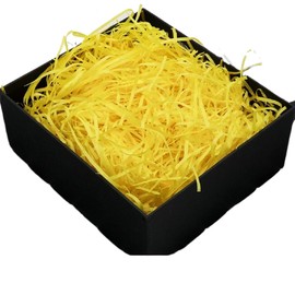 LKQBBSZ Easter Grass Basket Filler Crinkle Cut Paper Shred Basket Filler for Gift Bo Crinkle Paper Hamper Shreds (yellow)