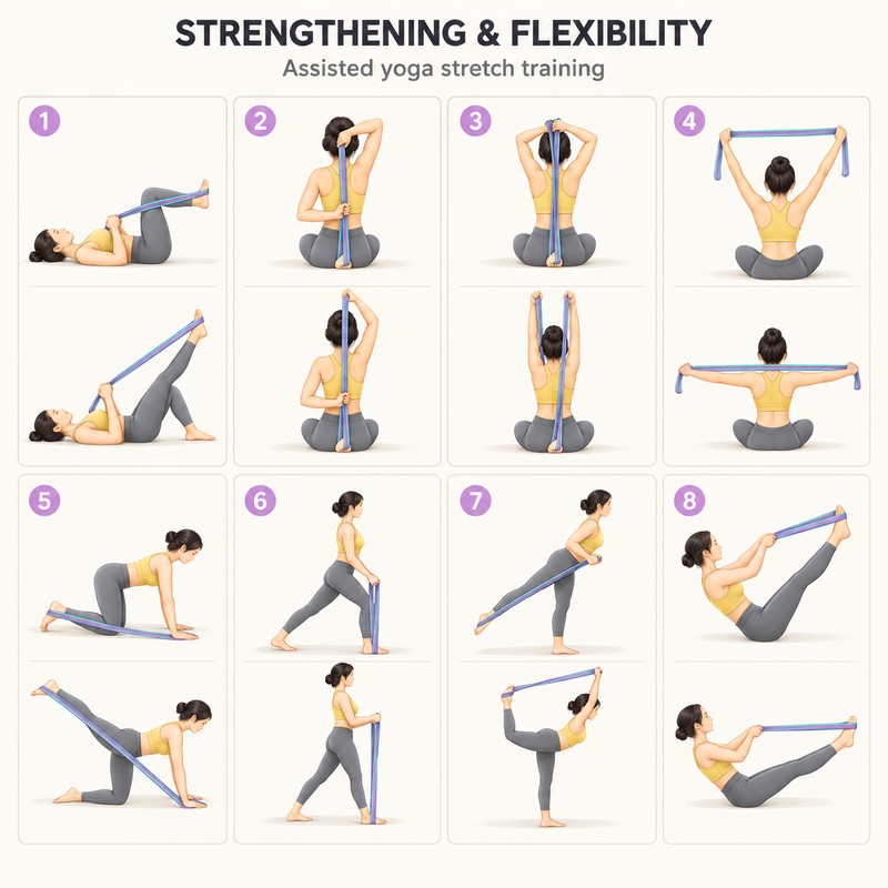 Elastic Stretch Band for Yoga & Fitness – Multi-Loop Resistance