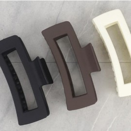 Large Matte Updo Hair Claw Clip Simple Black 5ea