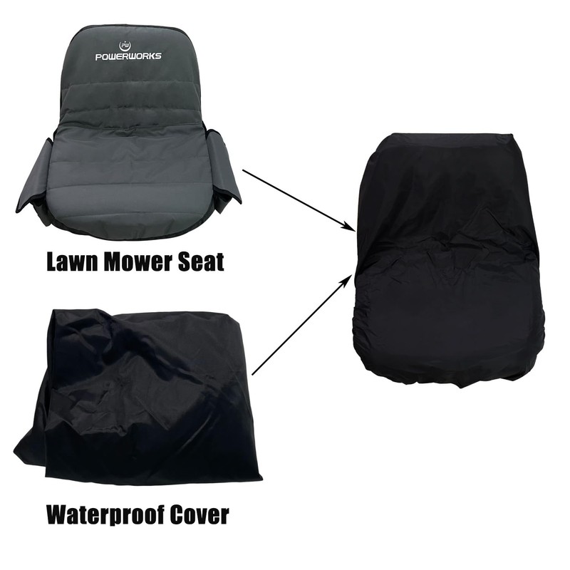 Lawn Mower Seat Cover & Waterproof Cover Kit Fits for