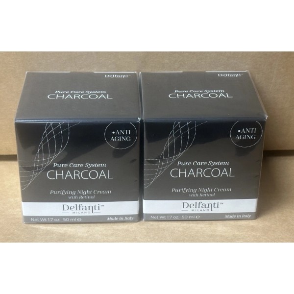 Delfanti 2 PACK Delfanti Milano Charcoal Anti-Aging Night Cream w/