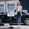 STANDNEE Parking Sign Post Heavy Duty 49" Movable Sign Stand,