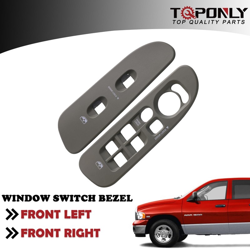 TQPONLY Door Window Switch Bezel,Front Driver and Passenger Side Compatible