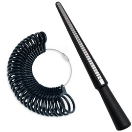 2 PCS Ring Sizer, Ring Size Measurement Tool, A-Z Ring Measurement Tool, Ring Size Measure Finger Ring Gauge Kit, Ring Mandrel Plastic for Women Men Measuring Rings Diameters