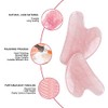 Gua Sha - Herramienta masajeadora de jade de pinzón rosado,