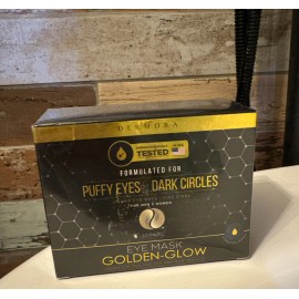 DERMORA Golden Glow Under Eye Patches (20 Pairs Eye Gels) For Puffy Eyes & Dark Circles