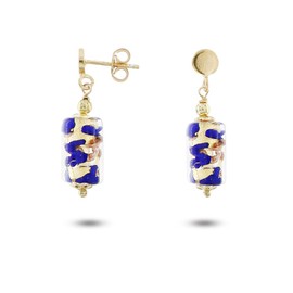 Venetiaurum - Ohrringe mit Anhänger aus Originalem Muranoglas und Silber 925 - Schmuck “Made in Italy” Zertifiziert