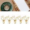 100pcs Binder Clips Cute Cartoon Rabbit Shape Metal Hollowed Long