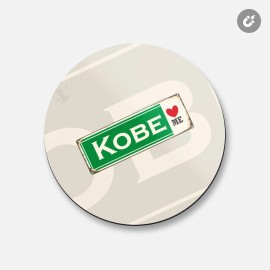 Unbranded Kobe Grunge Retro Travel Tin Sign | 4'' X 4'' Round Decorative Magnet